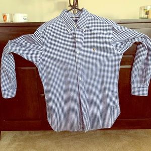 Long sleeve casual button down polo shirt.